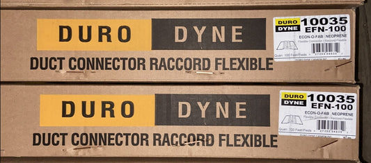 EFN Neoprene Flexible Duct Connector, Light Commercial/Residential - 100' (BLACK)