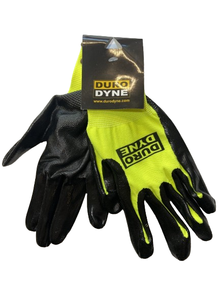 Nitrile Dipped Gloves (Yellow & Black)